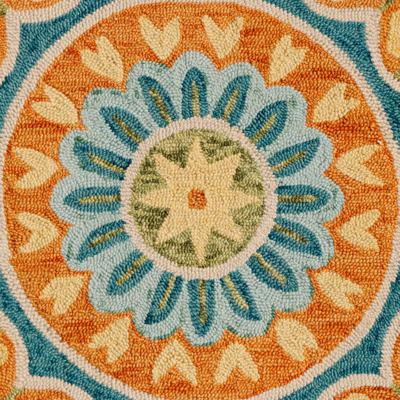 Aisosa Hand Tufted Wool Indoor Rug, Round 4'