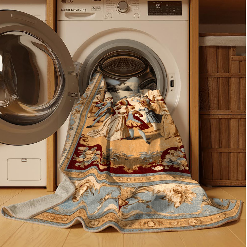 Tapis beige français lavable à la machine, Tapis de couloir 2 pi x 4 pi