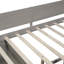 Lit de jour double avec tiroirs et tablettes, gris - construction solide, espace de rangement pratique pour tablette et tiroir, taille, lit moderne-651983749-651983750