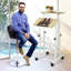 Bureau mobile à hauteur ajustable avec roulettes-87145991