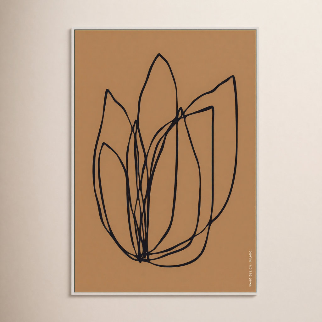 Julieta "Tracings 1" Print by Romina Gadler, White Framed Canvas, 50" H x 35" W x 1.25" D