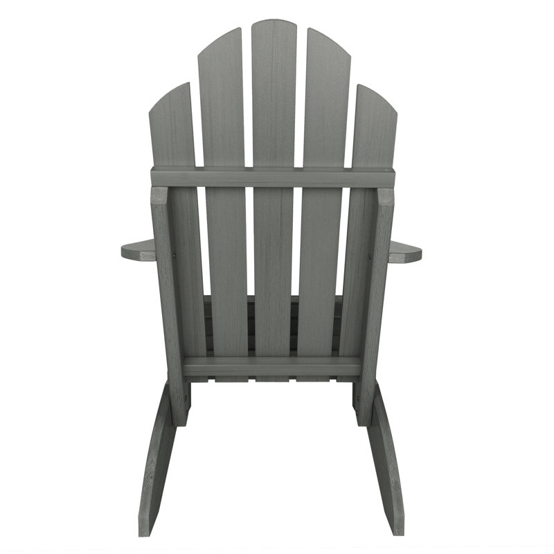 Chaise Adirondack en plastique avec table Anette, Teck côtier