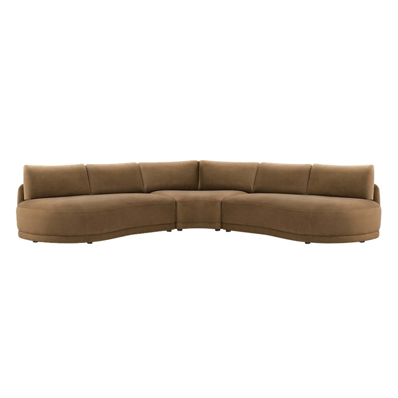 Upholstered Sectional, Brown