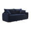Canapé-lit modulaire en velours bleu Irina avec 3 coussins décoratifs Irina