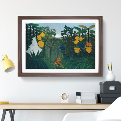 The Repast of the Lion by Henri Rousseau - Picture Frame Painting