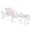 Chaise longue en bois et osier Hampton