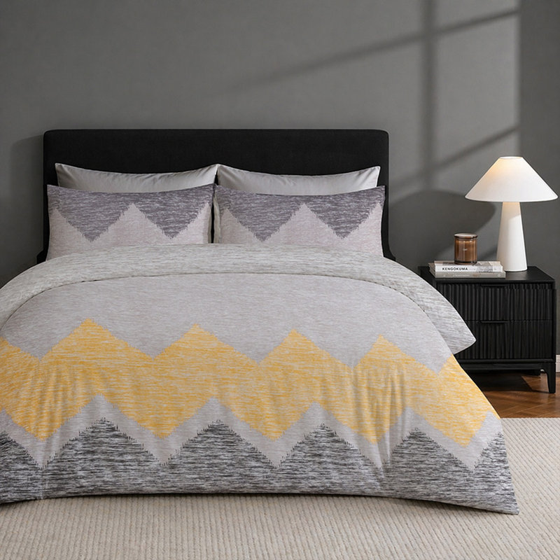 Geometric Reversible Duvet Cover Set, Double