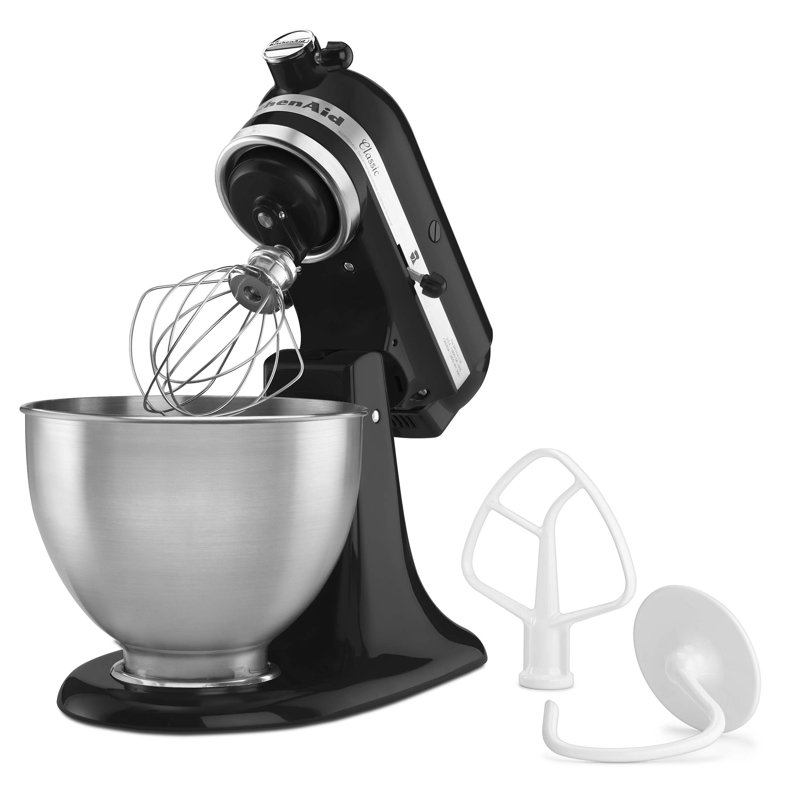Batteur sur socle à tête inclinable de 4,5 pintes de la série Classic de KitchenAid🅫, Noir onyx