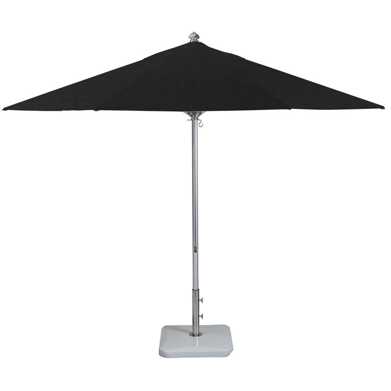 Parasol de marché 11 po Digiacomo, Toile toile Sunbrella® noire