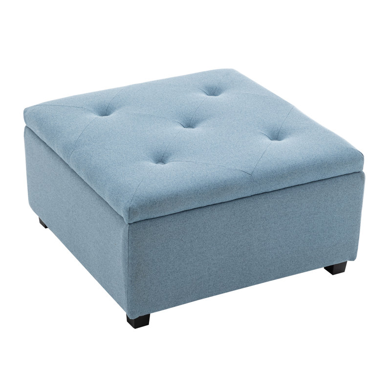 Repose-pieds carré Hokku Designs, Bleu