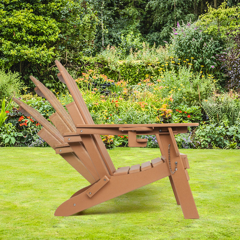 Chaise Adirondack avec repose-pieds Azur, Brun