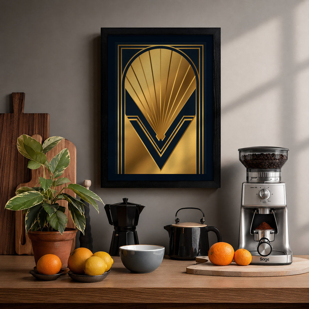 Sunburst Art Deco Framed Art Print