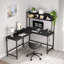 Mcelyea L-Shaped Metal Base Computer Desk-2093093194