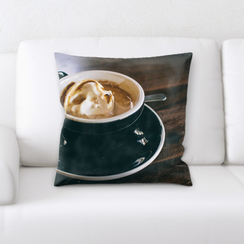 Coussin décoratif café