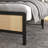 Queen Size Bed Frame With Rattan Headboard And Footboard Platform Bed Frame With Under Bed Storage&Safe Rounded Corners No Box Spring Needed Wood Slat Support Easy Assembly