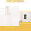 5.6' Room , 3 Privacy Screen, White Wave Fiber Wall Divider For Rooms, Space Saving & Functional Breathable