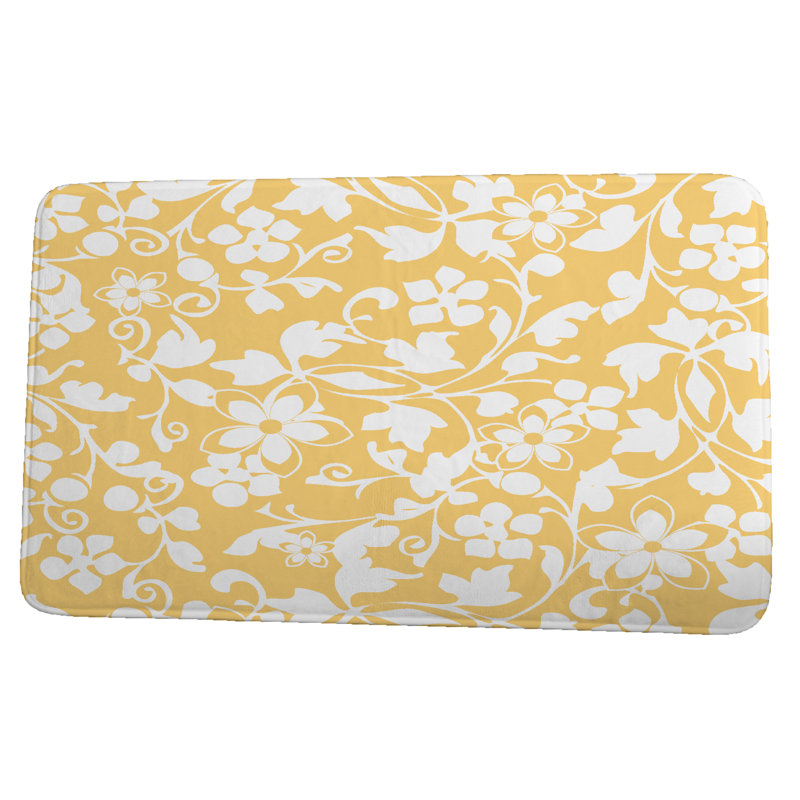 Tapis de bain Lueras, l 34 po x L 21 po, Jaune