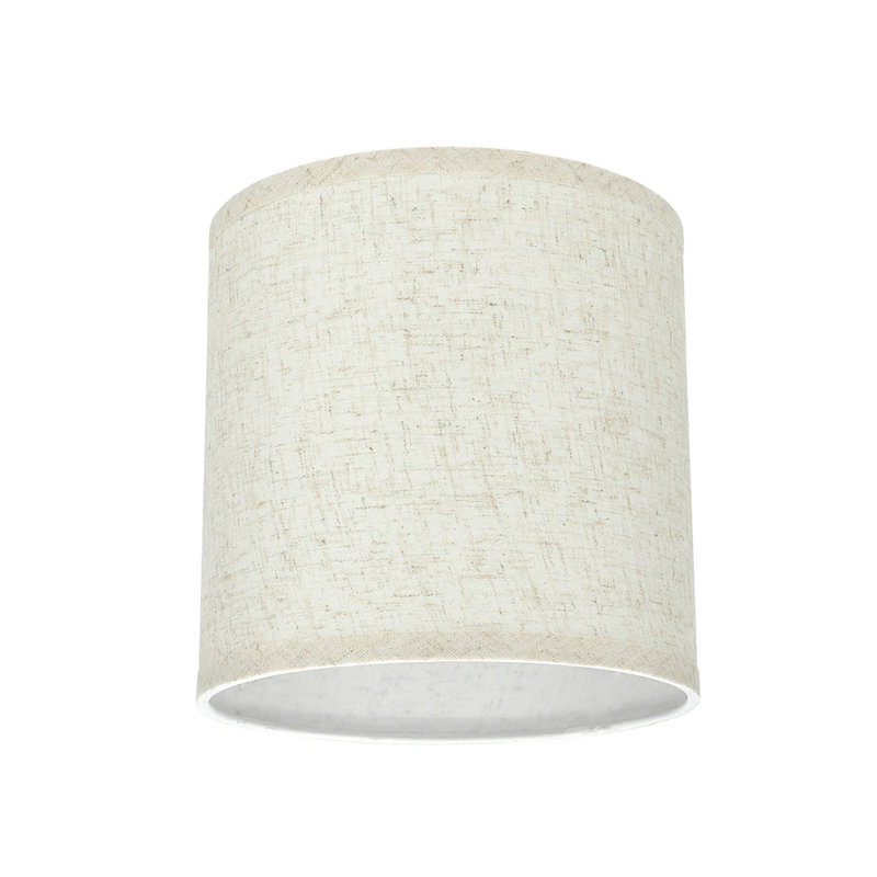 Flaxen Linen Drum Lamp Shade, 8-inch Height