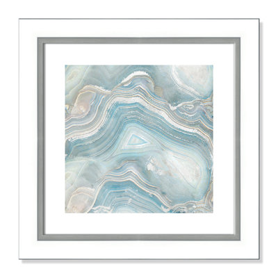 Priya Agate in Blue I - Picture Frame Graphic Art Print