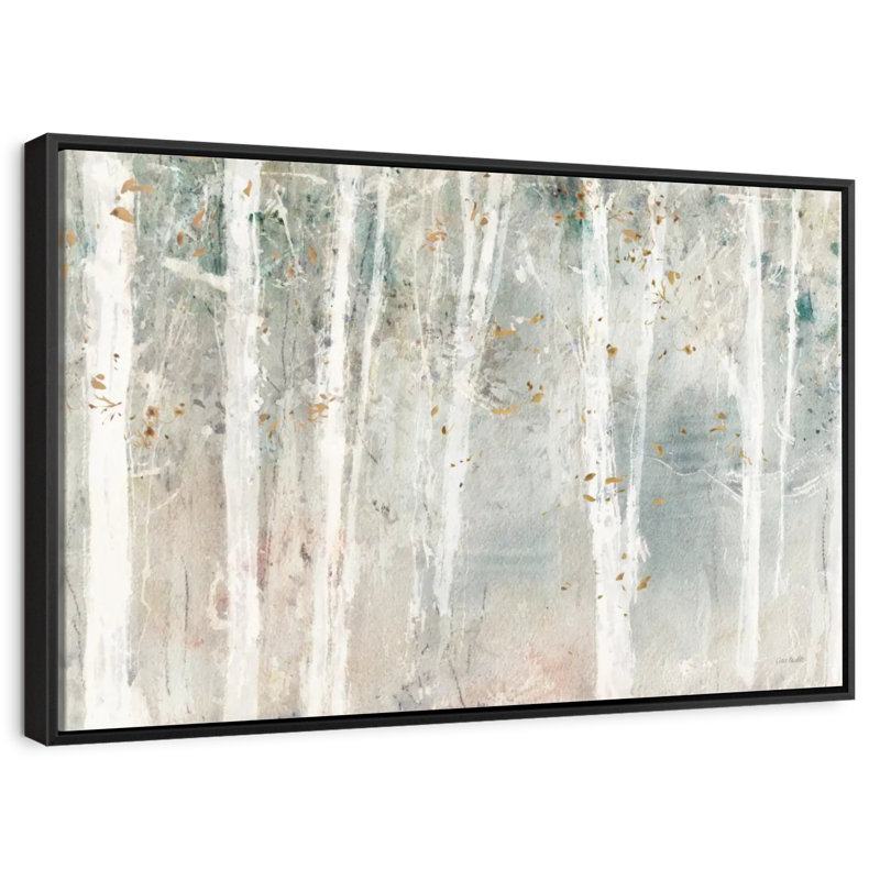 A Woodland Walk I, 46 po x 31 po, Cadre flottant noir