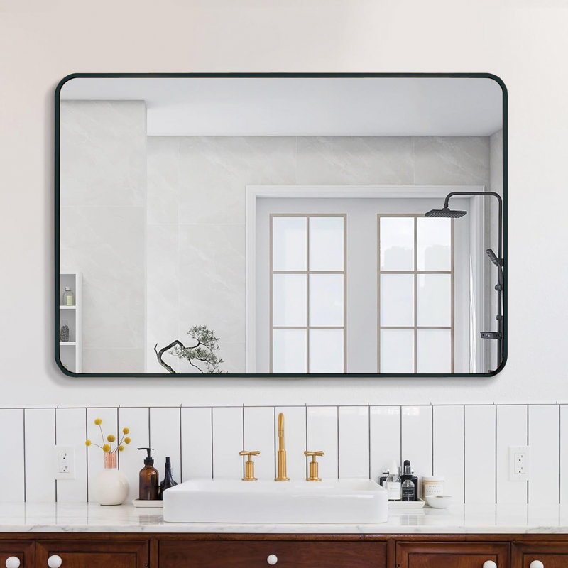 Miroir de salle de bain 30x40, H 40 po x l 30 po, Noir