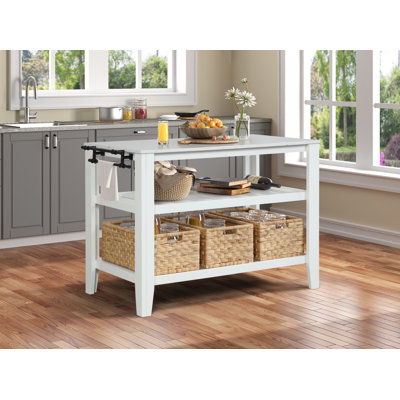 Nowell 50 " W Kitchen Island with Marble Top
