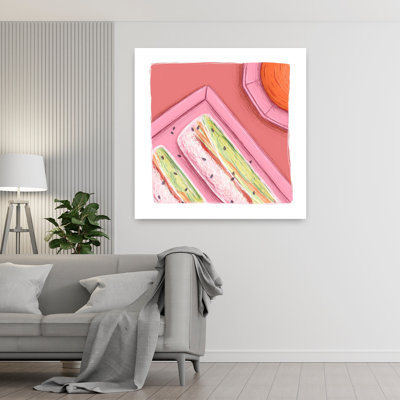 "Fresh Spring Rolls", art mural coloré printanier contemporain