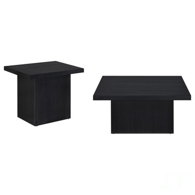 Eldridge Black 2-piece Coffee Table Set
