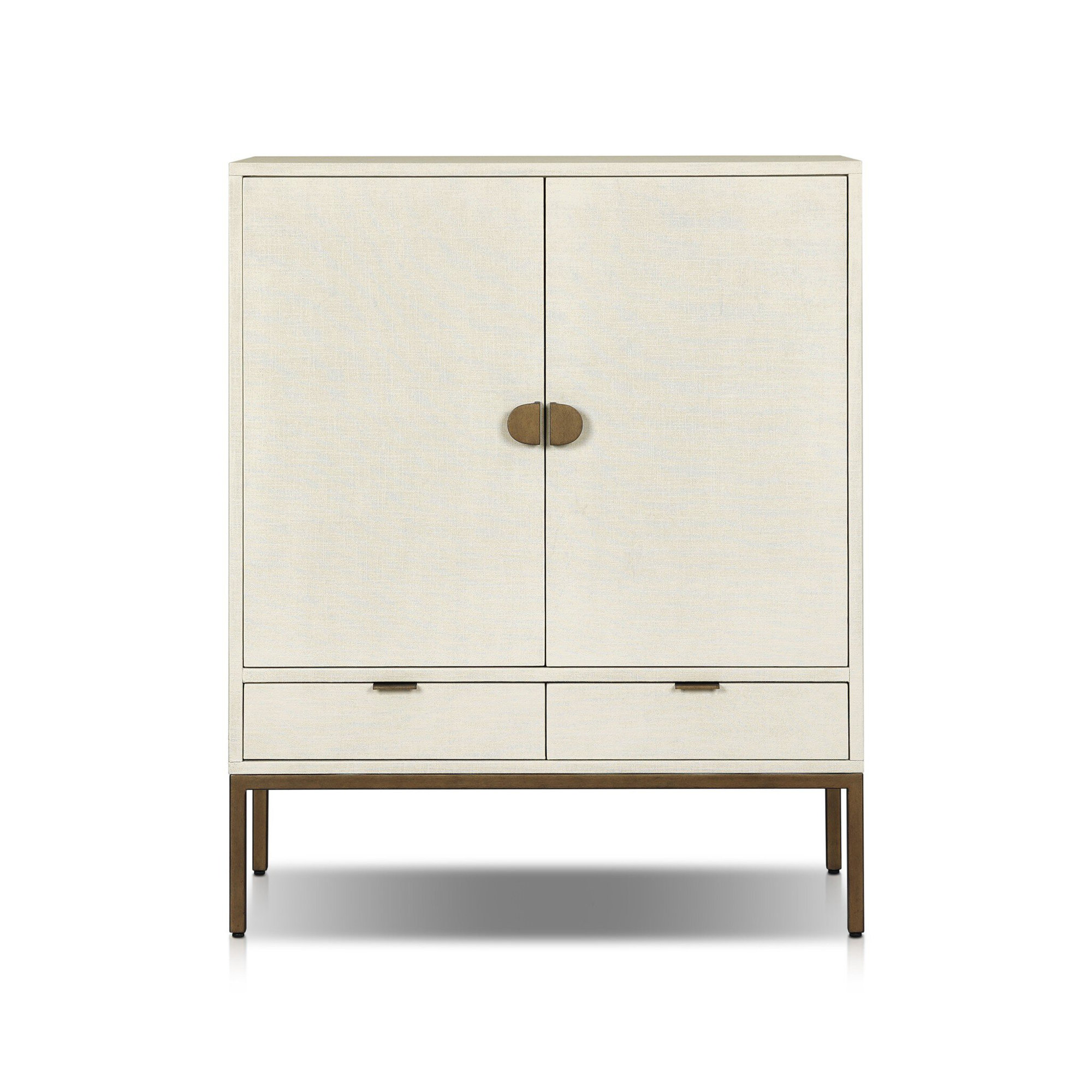Marea 38.5'' Bar Cabinet, White/Neutral
