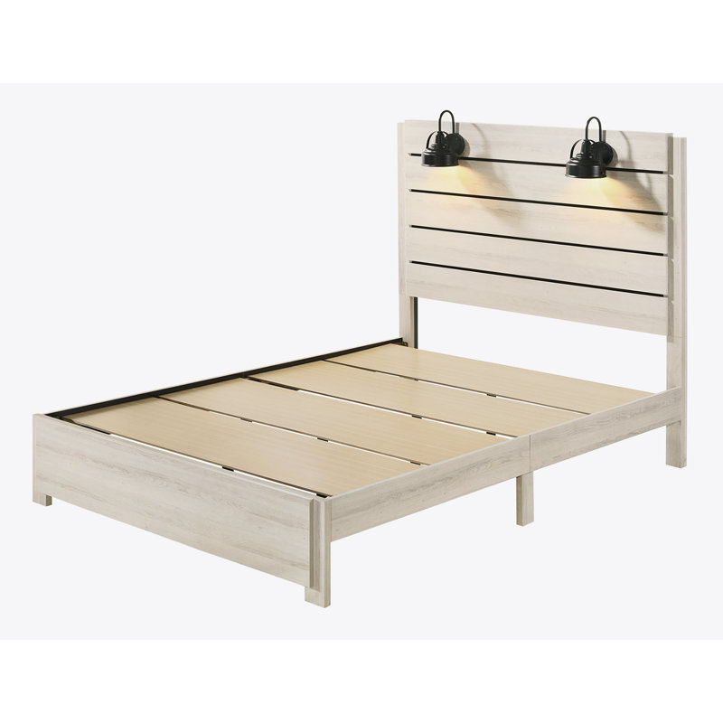 Hanrietta Low Profile Platform Bed, Brown, King
