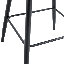 Ensemble de chaises de bar modernes en polyuréthane noir - deux pièces, le dossier a une conception verticale et lisse. Convient pour un placement dans les bars, les salons et autres espaces. Plusieurs couleurs disponibles.-119331538-119331537