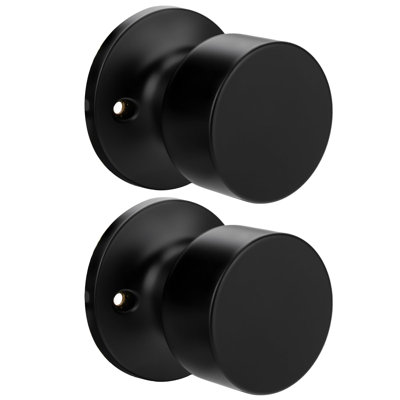 1 Pack(2 Pieces) Black Dummy Door Knobs, No-Turning Dummy Closet Doors Black Inactive Dummy Door Knob