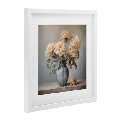 Vintage Rose Paragon Framed Print Under Glass, design by Steve Hunziker