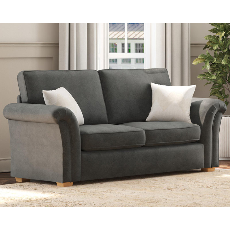 Castleacre Three Seater, Fixed Back, Steel