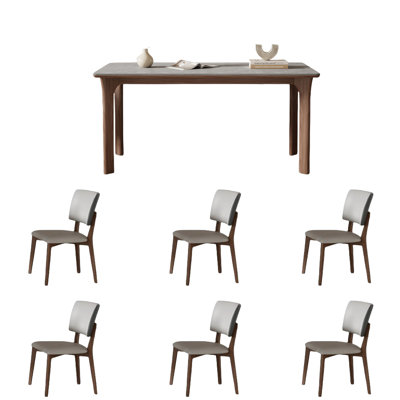 Elegant White Ash Dining Table Chairs