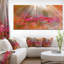 Sunlight Over Small Red Flowers - Reproduction de photo sur toile tendue-19241378