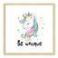 «Be Unique», impression sur papier licorne-47848656-47848664