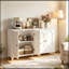 Buffet avec 4 portes courbées décoratives-132944568