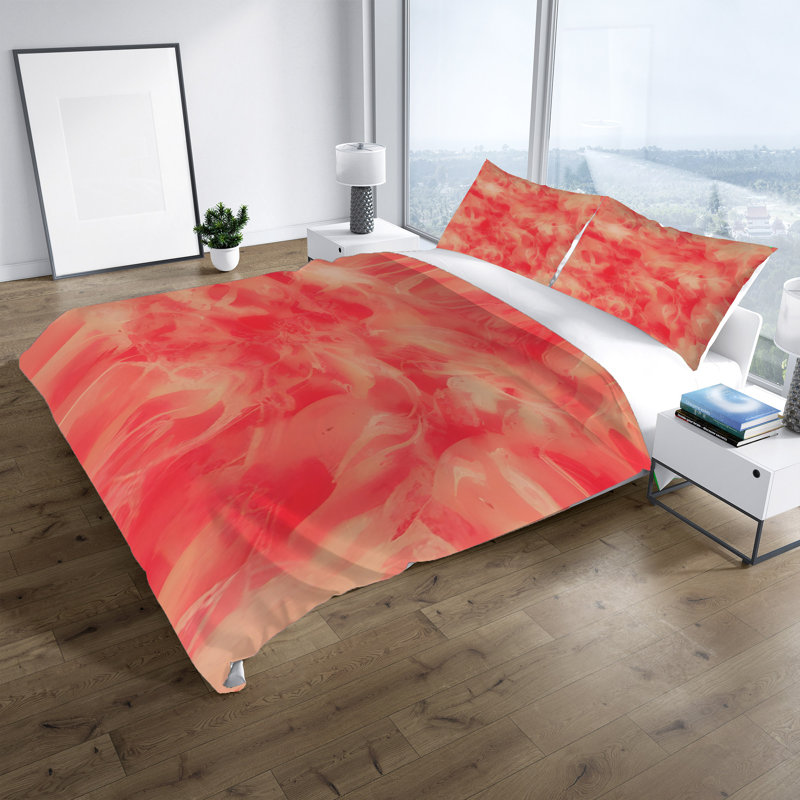 Polyester Abstract Duvet Cover, King Duvet Cover + 2 King Shams