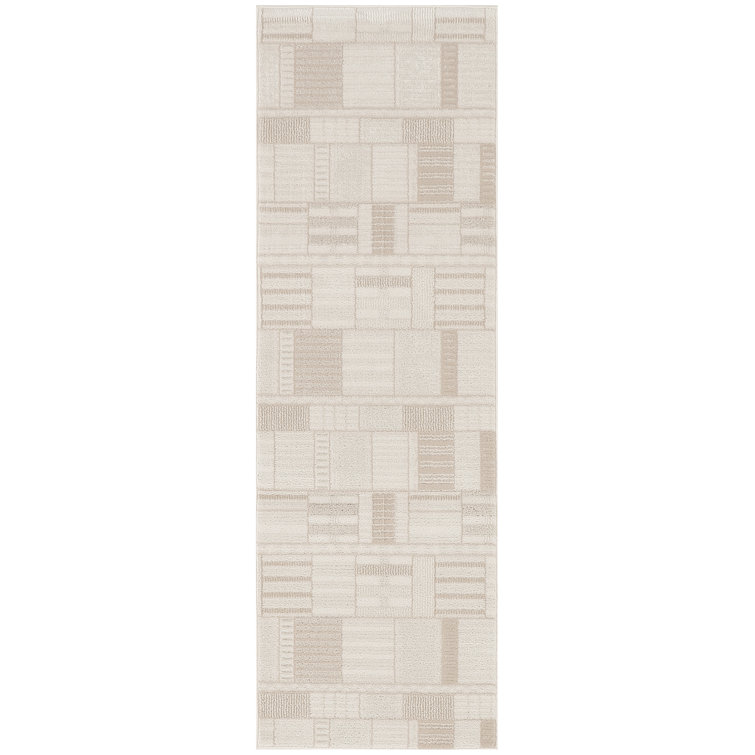 Ebern Designs Faunsdale Ivory Beige Modern Indoor Rug