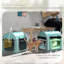 Sac de transport pour chat 39 po, animal de compagnie avec distinction, deux compartiments, coussins moelleux et porte-cale de rangement, protection, pichet