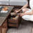 Modern simple solid wood glass coffee table