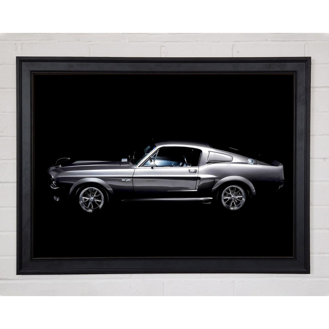 Leinwandbild Mustang Fastback Seitenprofil