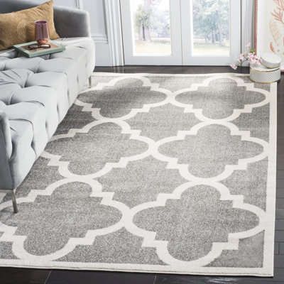 Kathy Geometric Hand Woven Indoor / Outdoor Area Rug