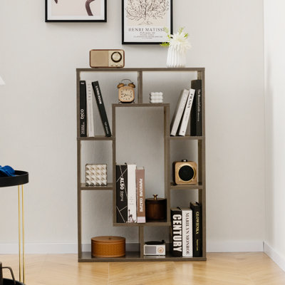  35.5'' H X 24'' W Amyleth Geometric Bookcase