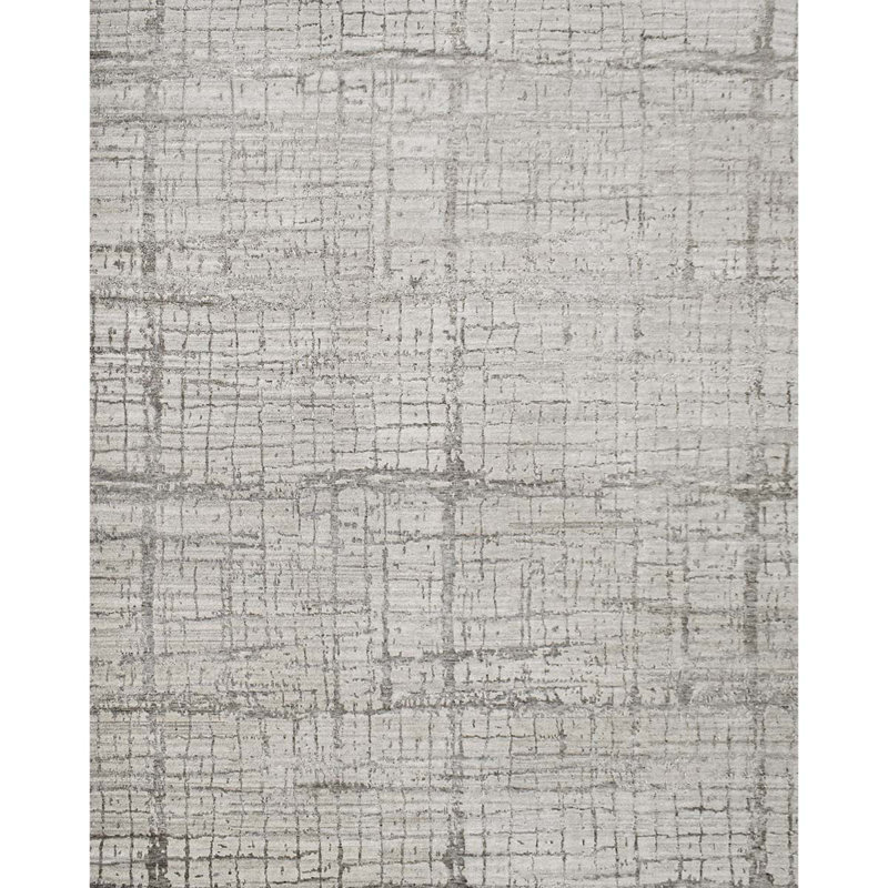 Hand-Knotted High-Quality Natural and Silver Area Rug