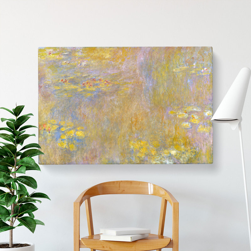 Water Lilies Lily Pond Vol.30 by Claude Monet - Wrapped Canvas, 35cm H x 50cm W x 3cm D