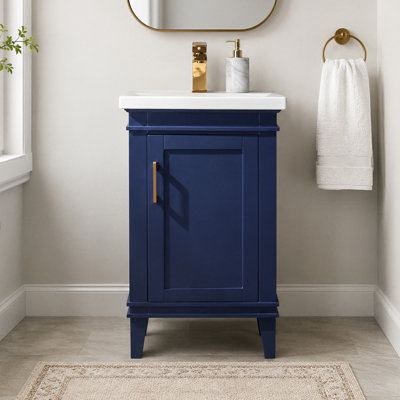 Reynaldo 20'' Freestanding Single Bathroom Vanity with Ceramic Top
