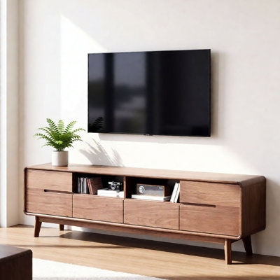 Black walnut wooden TV Stand