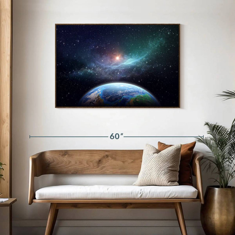 Exoplanet, Floating Frame Walnut, 43" X 29"